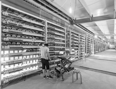 A well-cooled mining farm showcasing advanced mining rigs