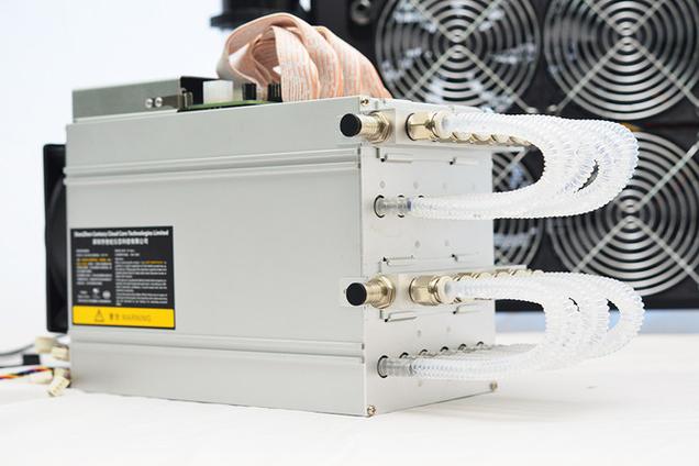 Modern Bitcoin mining rig in a Canadian hosting facility